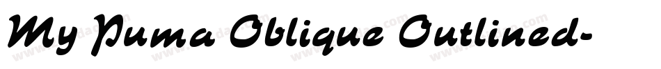 My Puma Oblique Outlined字体转换
